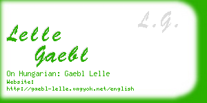 lelle gaebl business card